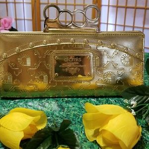 Vintage, Classic Akademiks Gold Clutch Bag  NWOT